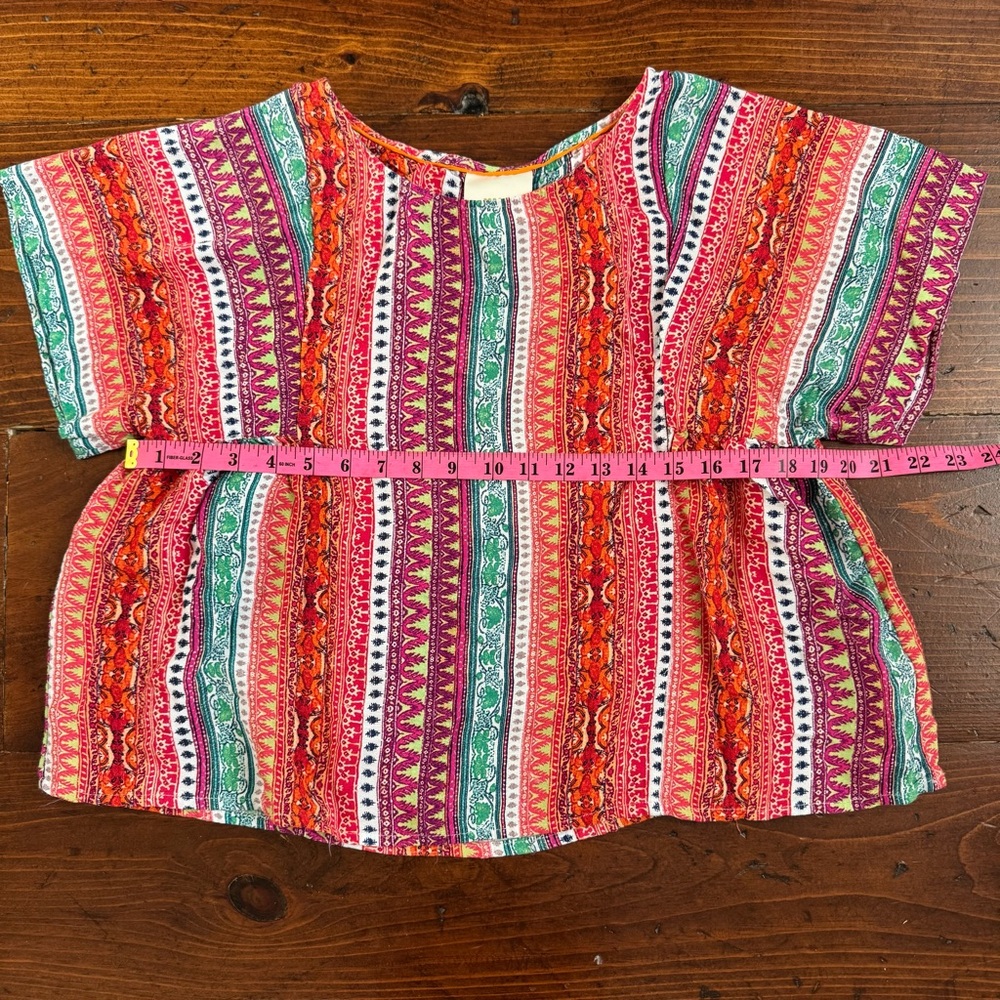 Anthropologie Maeve Milla Maeve Printed Top M Retail $88 - Picture 7 of 9